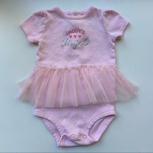 3/$10 CARTERS Baby girl tutu onesie 12m